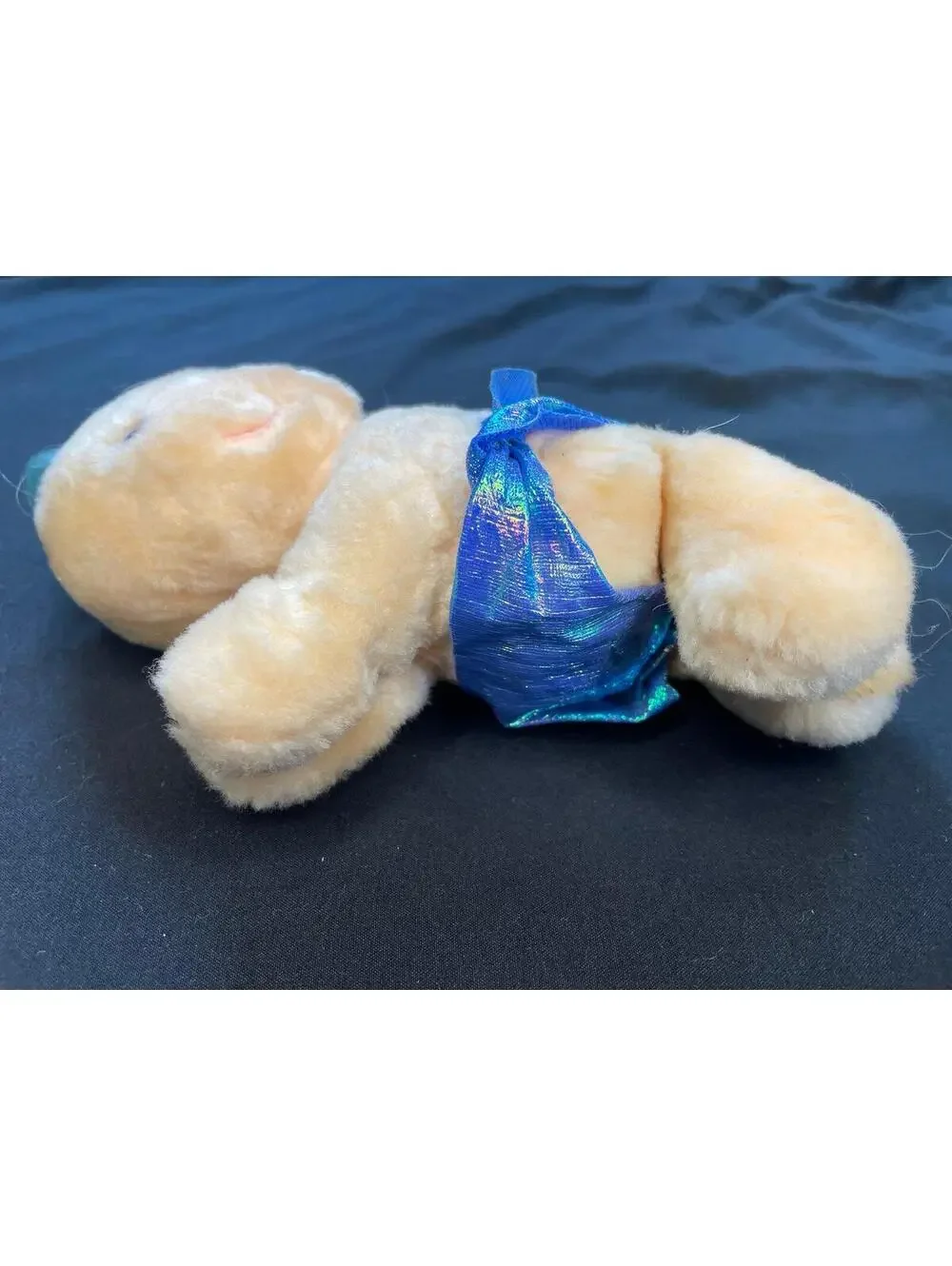 Vintage 1984 Hallmark Tuggins Plush Baby Doll Toy Blue Holographic Diaper KC Mfg